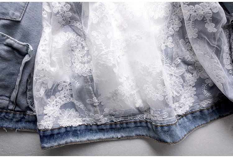 Chaqueas Mujer Yaz Bahar Pantolon Nakış Dantel Pachwork Seksi Denim Jacke Kadın Yıpranmış Püskül Gevşek Kot_voghion.com