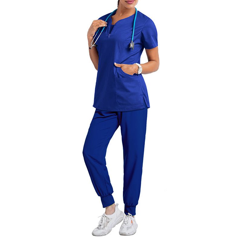 Camice chirurgico da dentista orale pronto all'uso da donna, divisa da toilette divisa, uniforme da infermiera ospedaliera elastica ad asciugatura rapida_voghion.com