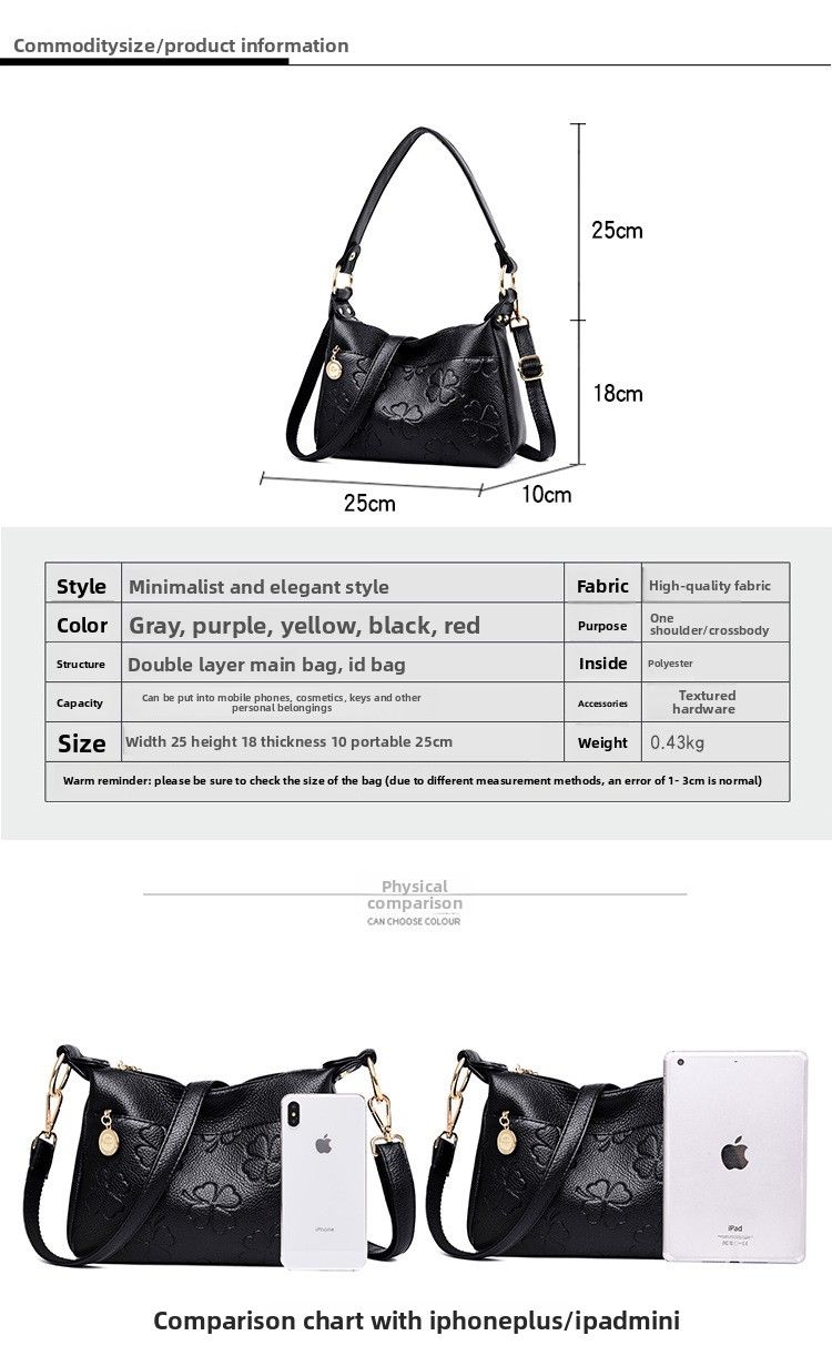 Zaino da donna in morbida pelle con tracolla di grande capacità, modello 2025, per donne anziane, per mamme di mezza età_voghion.com