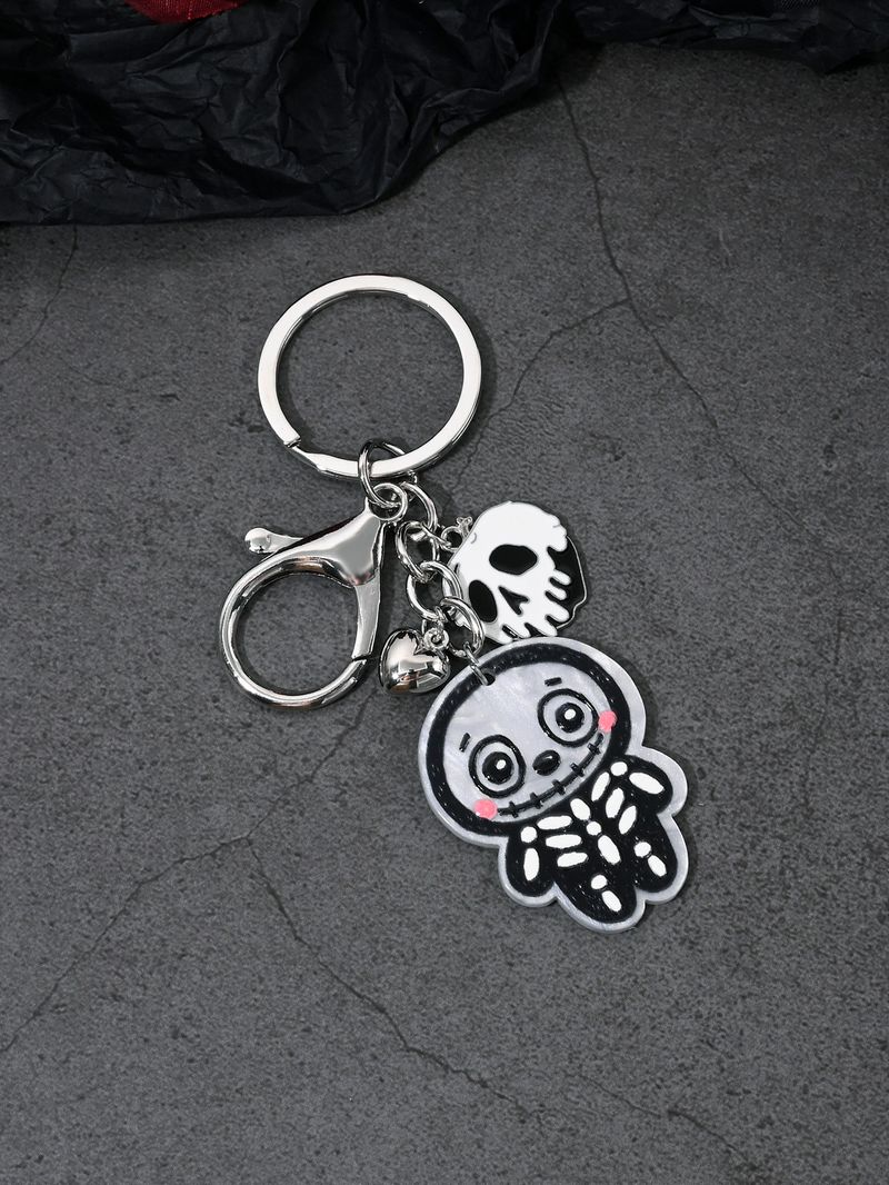 Skull Pumpkin Spider Web Scarecrow Pendant Keychain Halloween Series Ornament_voghion.com