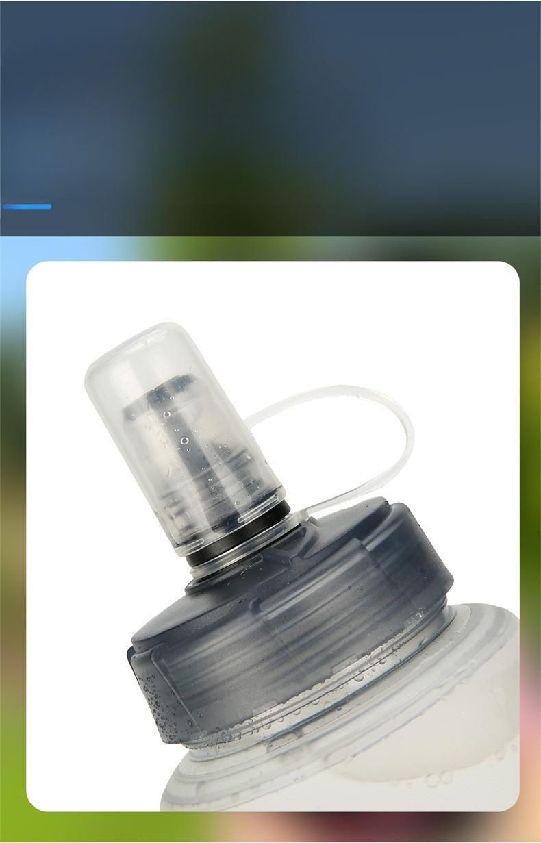 Borraccia pieghevole portatile da 500 ml, morbida, per uso esterno, per escursionismo e trail running._voghion.com