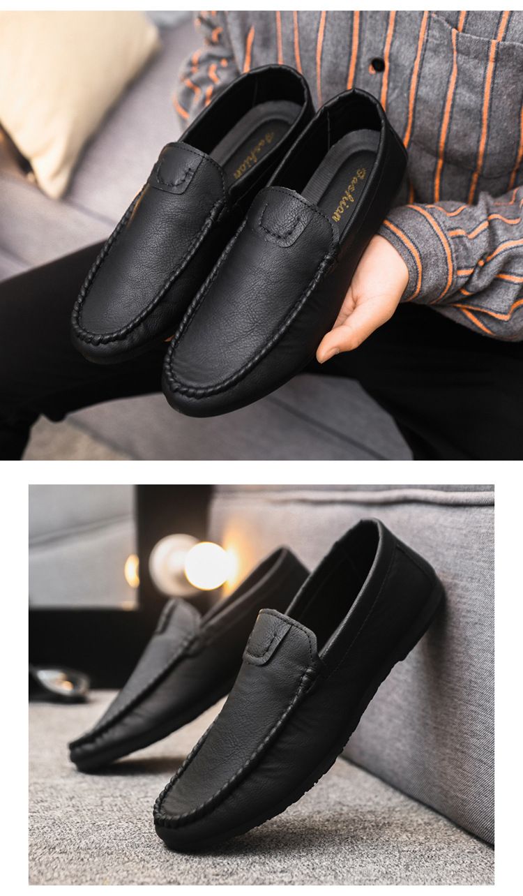 SHLIANG Herren Halbschuhe Mode Bootsschuhe Marke Leder Mokassins Herrenschuhe Herren Bequeme Freizeitschuhe für Herren Y0169_voghion.com