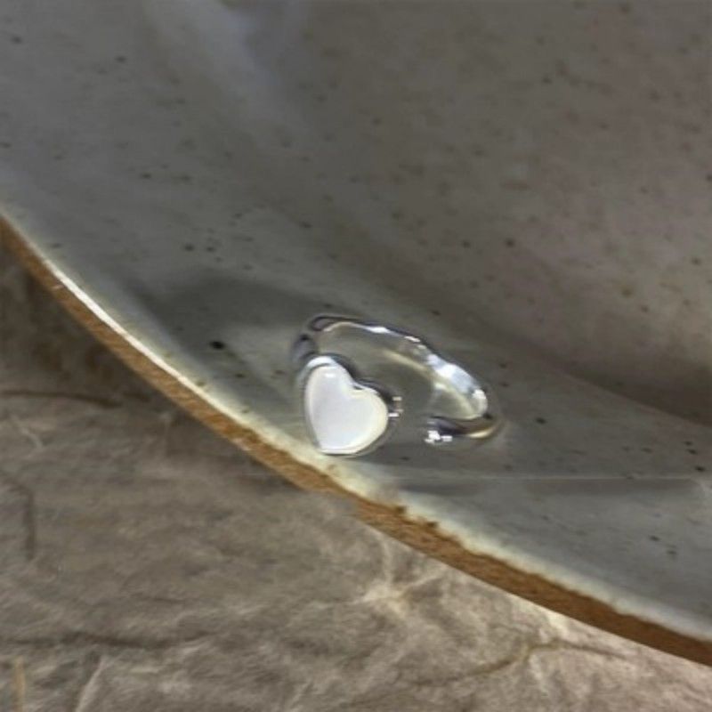 Heart Shell Ins Niche Style Elegant Girlfriend Couple Rings Women High-end Adjustable Open Ring Trend_voghion.com