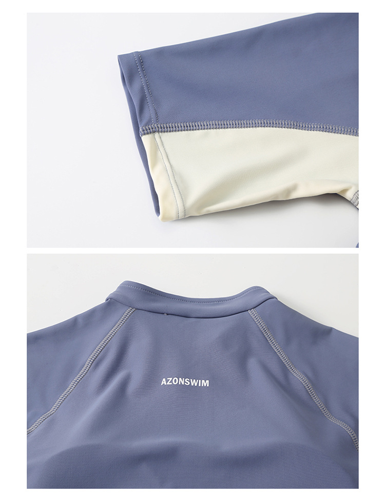 Vêtements de famille Maillot de bain familial mère et fille source chaude enfants une pièce à manches courtes protection solaire ventre minceur filles_voghion.com