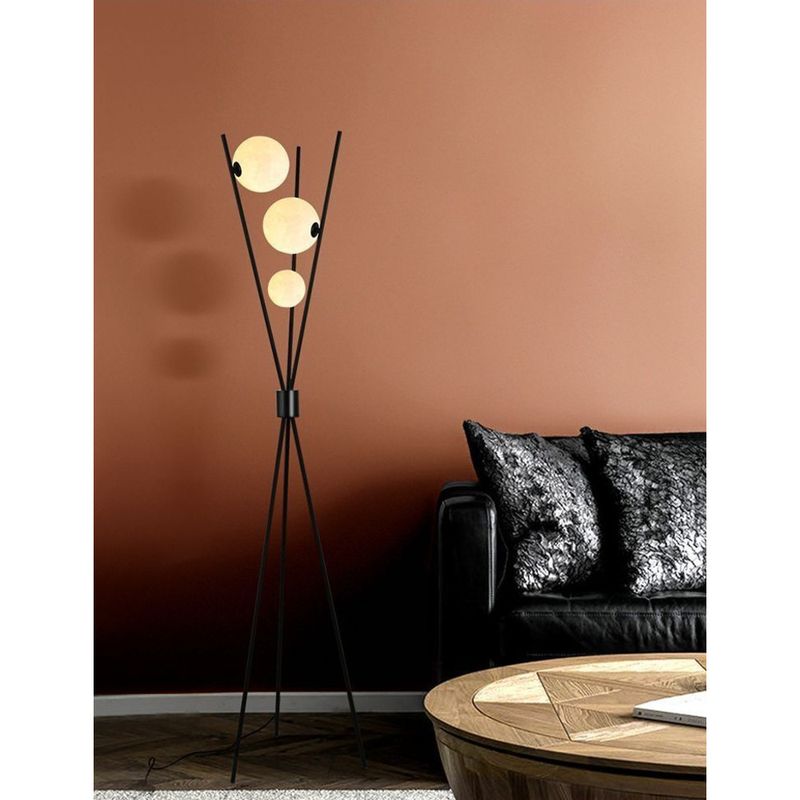 Lámpara decorativa de estilo nórdico moderno y sencillo con trípode para dormitorio, mesita de noche, sofá y sala de estar._voghion.com