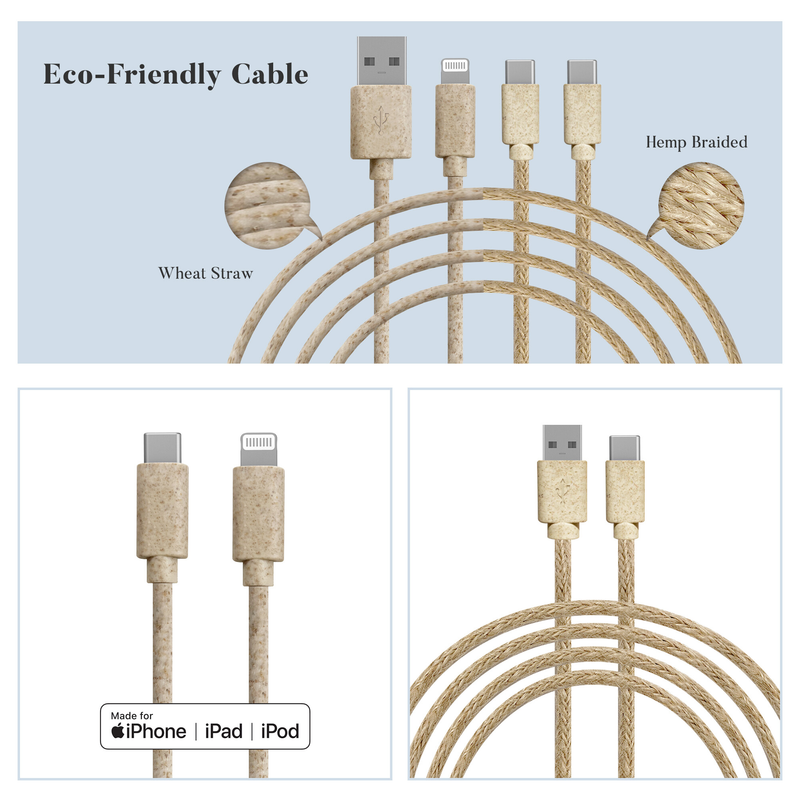Câble TPE 1M câble USB type C charge rapide pour iPhone 15 Pro Max MacBook Air/Pro iPad Air/Mini Galaxy S22/S23_voghion.com
