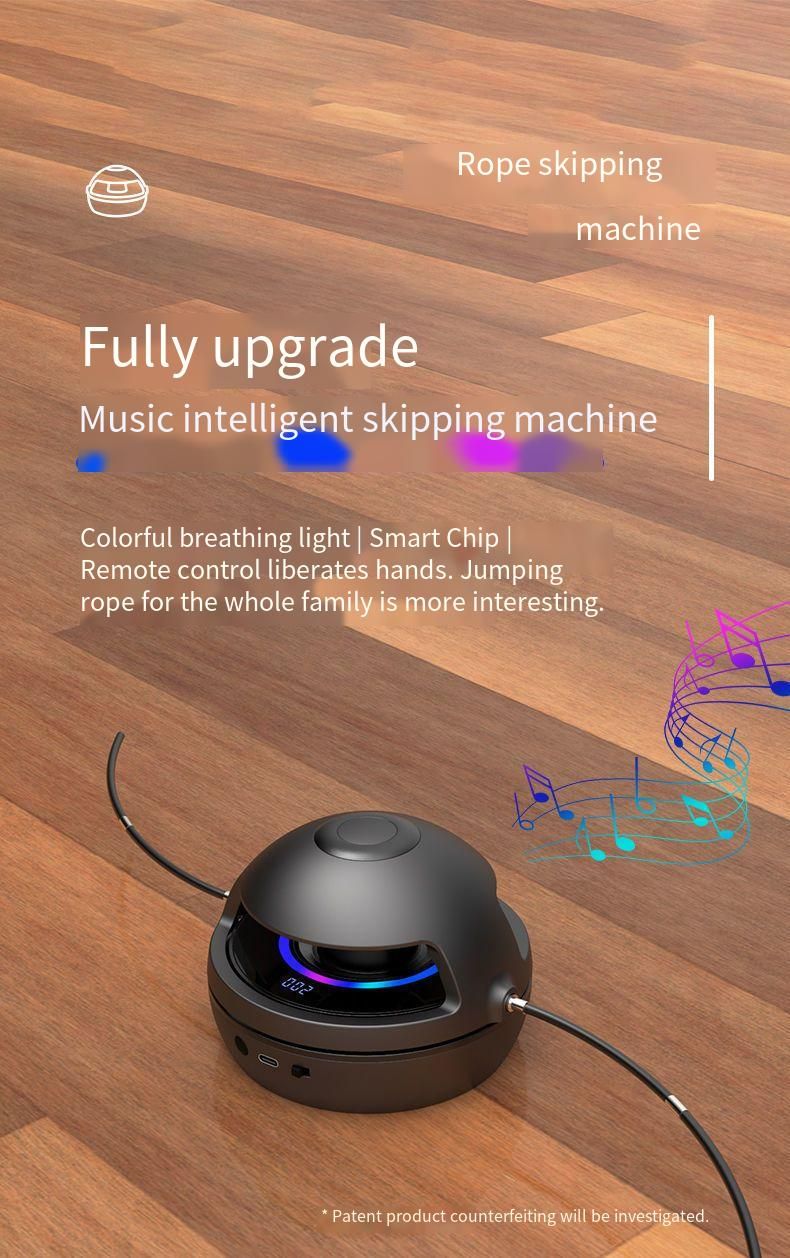 Bluetooth Schnurlose Fitnessübung für Erwachsene Kinder Automatische Zählmusik Smart Springseilmaschine_voghion.com