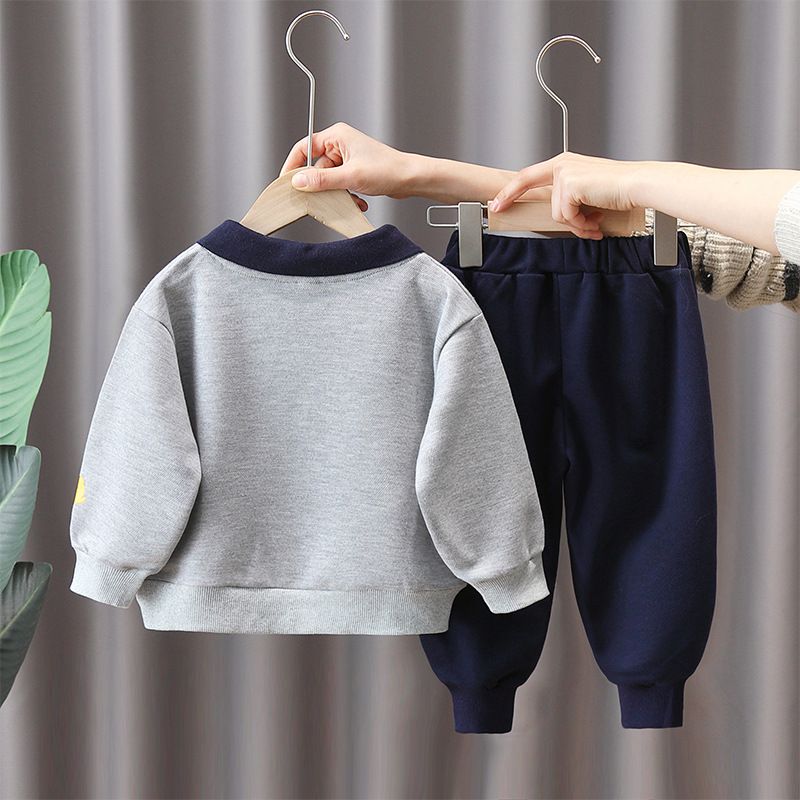 kids'clothing Children's POLO shirt and trousers fashion two-piece suit_voghion.com