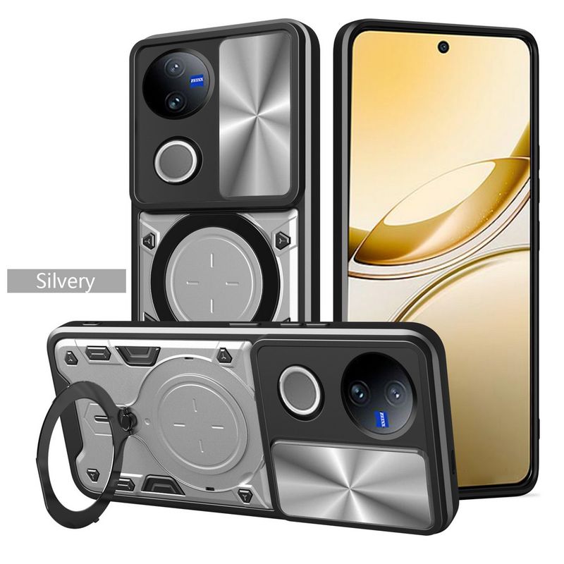 Metallring-Magnet-Autohalterung Kamera-Schutzhülle für VIVO V50 Lite V40 Pro V30 V29 V27e V25 Rotierende Halterabdeckung_voghion.com