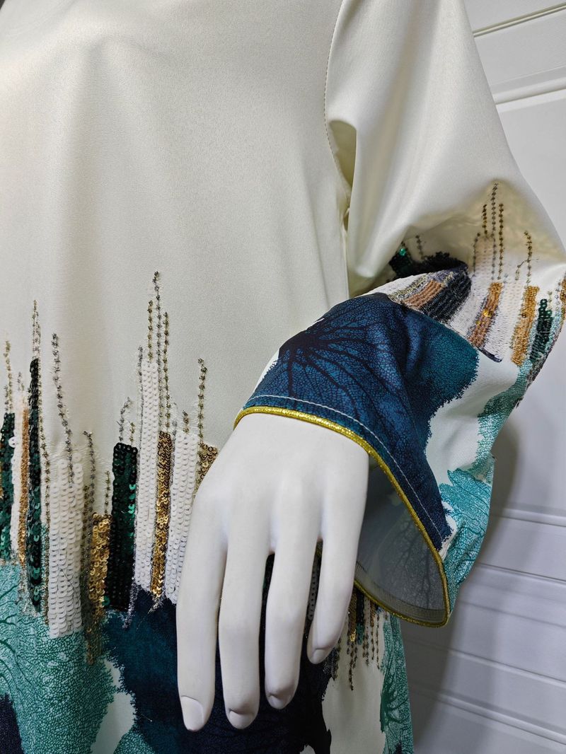 Muslimische Abaya Mit Seilstickerei, Damenrobe, Traditionell, Modern, Wunderschön, Ramadan_voghion.com