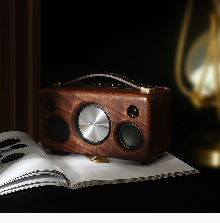 Altoparlante mini Hi-Fi di fascia alta in legno massello Bluetooth tedesco_voghion.com