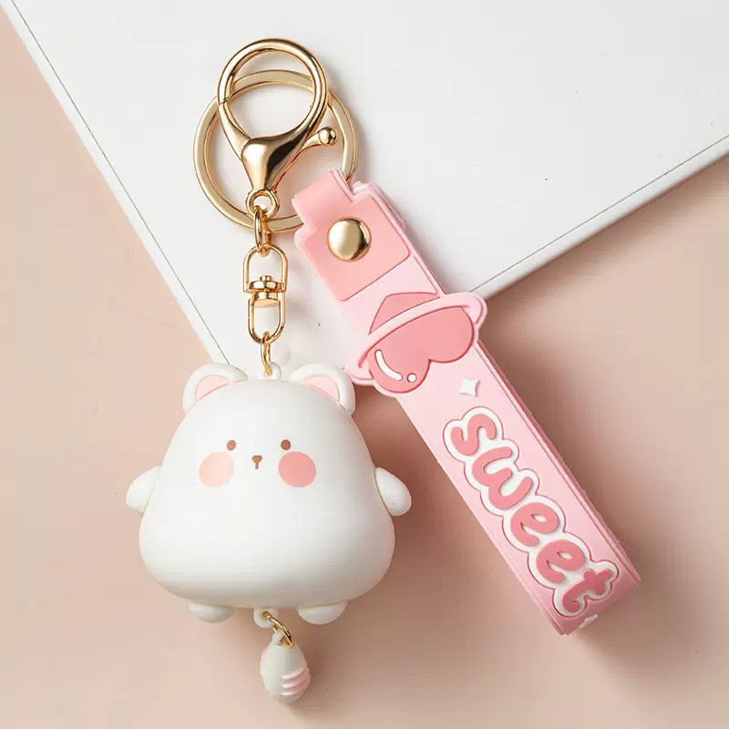 Porte-clés chaton mignon, exquis, chat siamois, chaîne de voiture, unisexe, dessin animé, pendentif pour sac à dos, couple, célébrités d'Internet_voghion.com