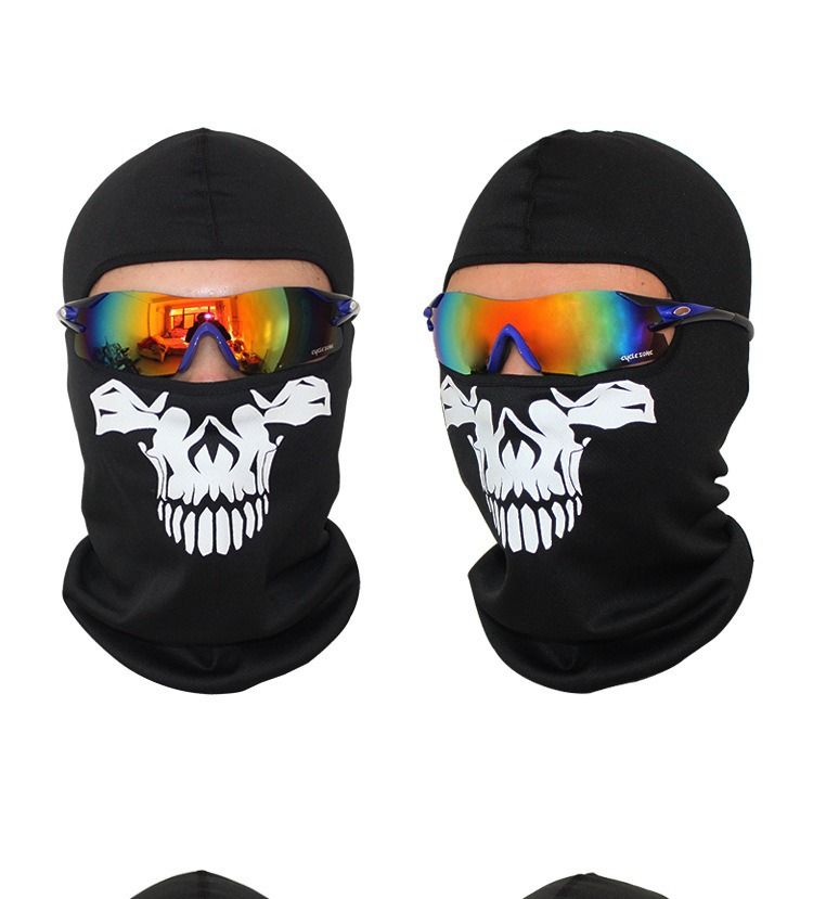 Fahrradmaske Call of Duty Taktische Geistermaske Kopfbedeckung Totenkopfkopf Kälteschutzmaske für den Außenbereich Fahrrad CS Weiblich_voghion.com