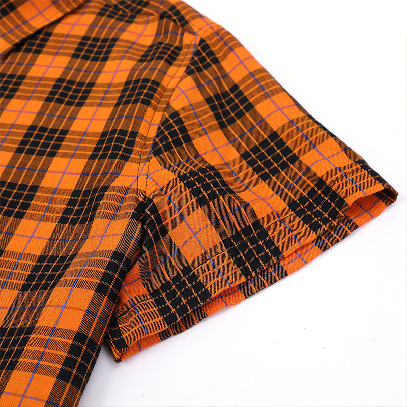 Camicie hawaiane casual da uomo transfrontaliere camicie a maniche corte da uomo del commercio estero camicie da uomo all'ingrosso camicie a quadri europee e americane_voghion.com