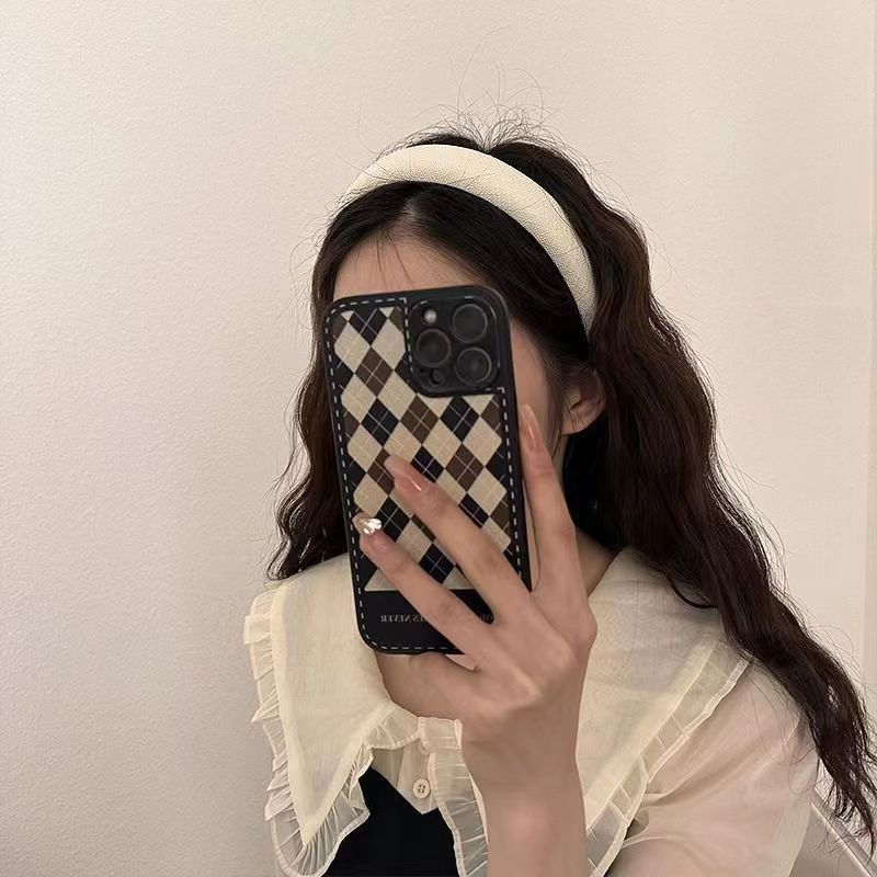 Farbblock-gewebtes Stirnband Herbst Winter Vielseitiges High-End-Haarband für Frauen Süßes Haar-Accessoire im neuen Stil_voghion.com
