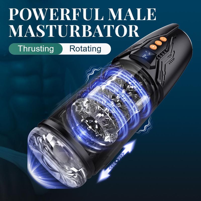 Tazza per aeromobili da uomo completamente automatica, telescopica, rotante, vibrante, giocattoli sessuali per adulti, interazione tramite app_voghion.com