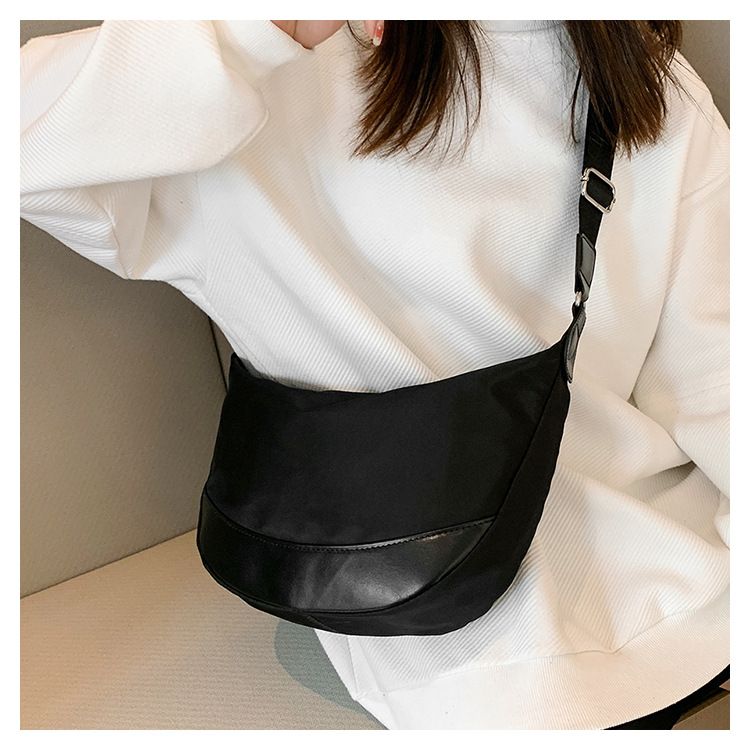 Borsa a tracolla da donna, grande capacità, in nylon, versatile per lo shopping e gli spostamenti, borsa a tracolla casual da uomo_voghion.com