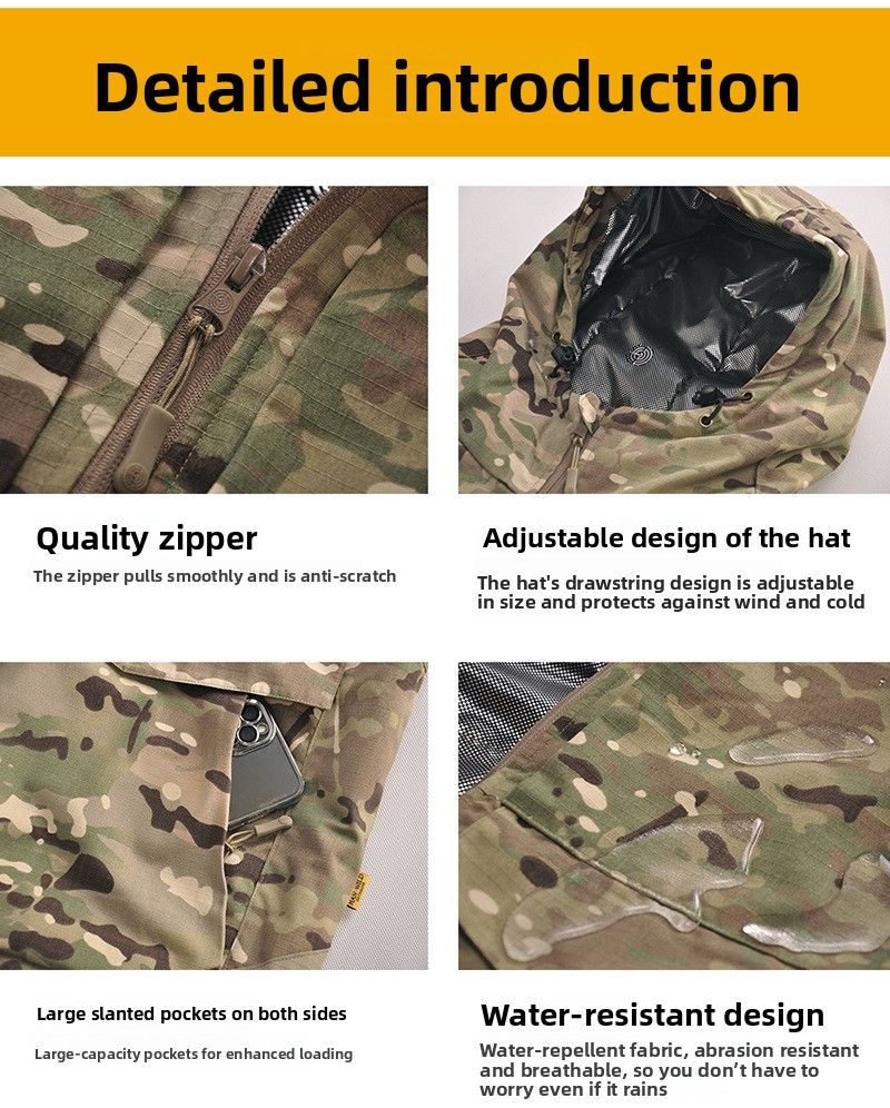 Hanye Reflektierende taktische Outdoor-Skibekleidung für Herren, Tarn-Thermobekleidung für Militärbegeisterte, Kampfeinsatzbekleidung_voghion.com