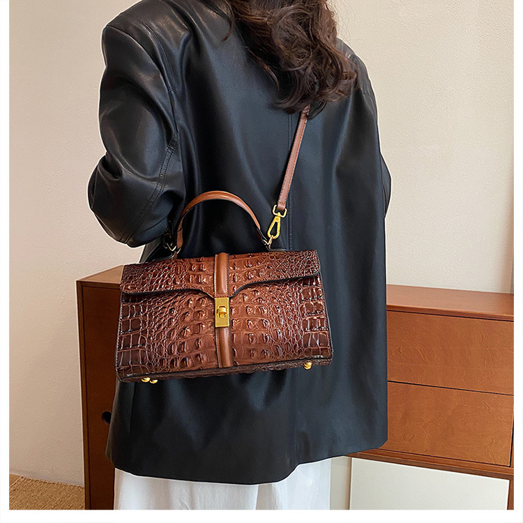 Borse Borse da donna Nuovo modello coccodrillo Borsa di grande capacità Borsa a tracolla versatile alla moda Borsa a tracolla per mamma da donna_voghion.com