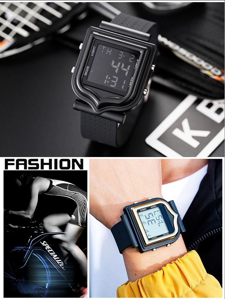Reloj electrónico deportivo luminoso resistente al agua para correr para hombre Reloj de moda para hombre_voghion.com