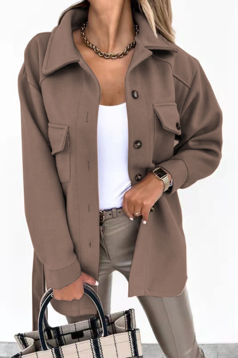 Giacca da donna Autunno Inverno Manica lunga Cappotto casual Giacca da donna moda vintage giacca a vento da donna Capispalla larghi e caldi_voghion.com
