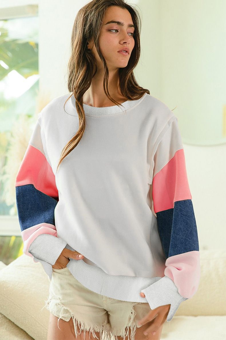 Autumn New Pullover Round Neck Long Sleeve Top Casual Style Multi-color Printed Sweatshirt For Women_voghion.com