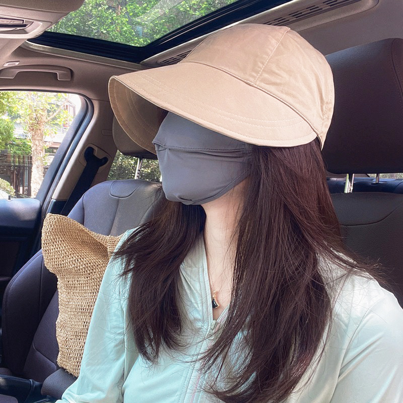 Fisherman Cap Sun Hat Portable Foldable Wide Brim Sun Protection Hats Summer Quick-drying Visors Adjustable Drawstring_voghion.com