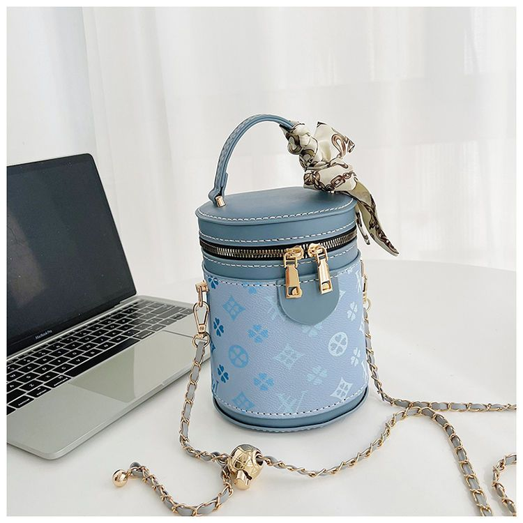 DIY handgemachte neue Material Zylinder einzelne Schulter Umhängetasche hausgemachte Geschenk für Freundin kleine runde Tasche_voghion.com