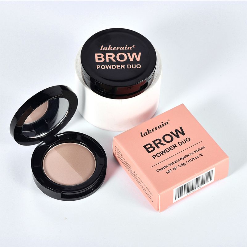 Lakerain Dual-Color Eyebrow Powder Natural 3D Contour Nose Shadow Powder Long-Lasting Waterproof Formula Highly Pigmented Eyebrow Makeup_voghion.com