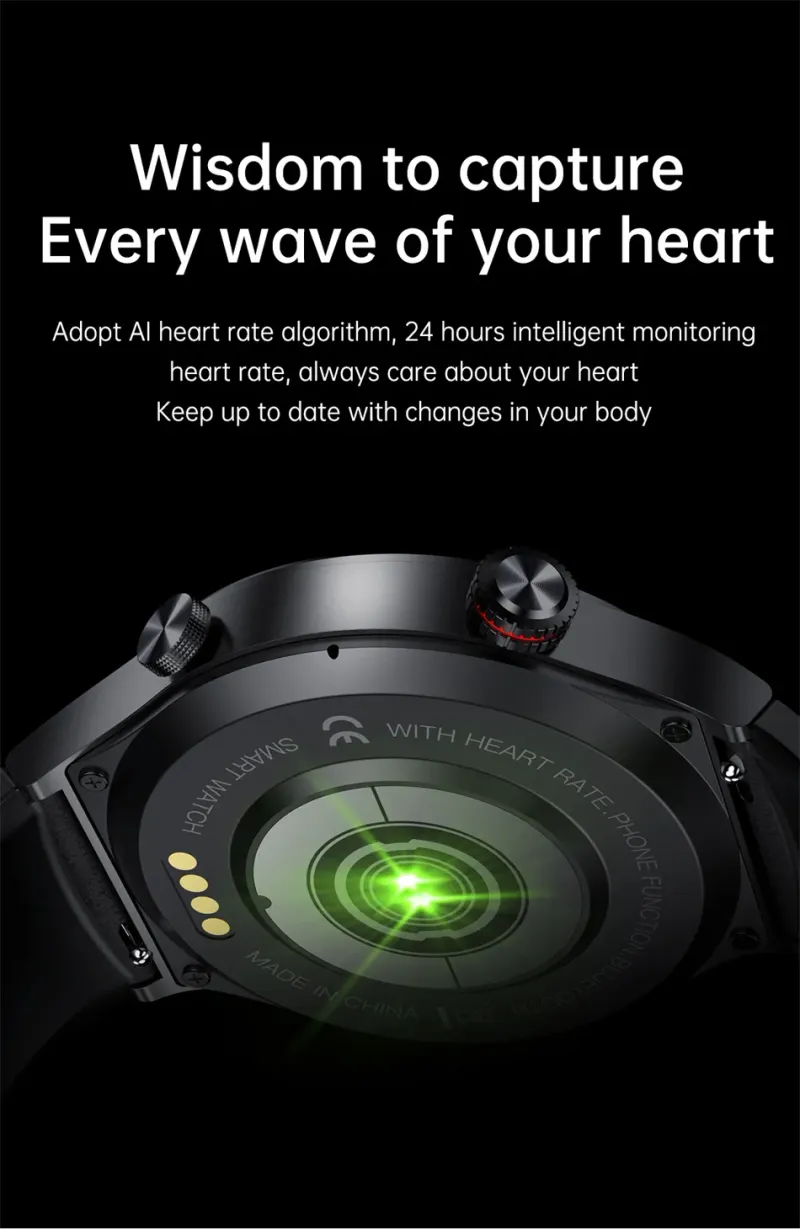 2025 Heart Rate Smart Watches Sports Pressure GPS Waterproof Smartwatch Large HD Screen Bracelet ECG Blood Oxygen_voghion.com