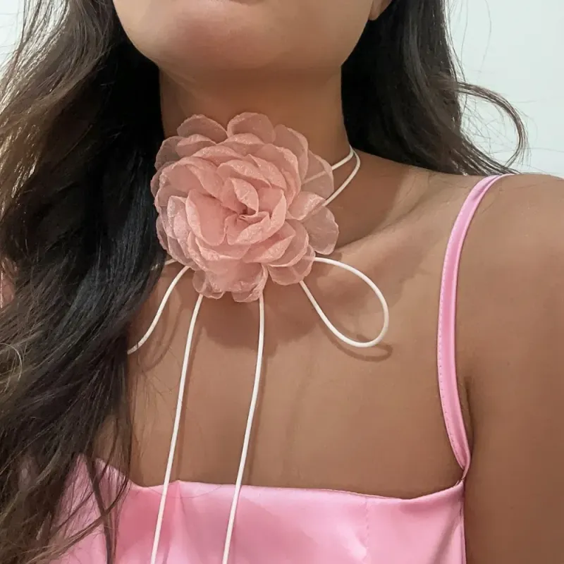 Moda Siyah Halat Kolye Choker Büyük Kadın Takı Yaka Boyun Balmumu Zarif Bayanlar Y2K Aksesuarları 2024_voghion.com