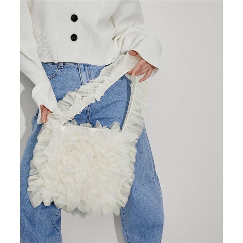 Bolso de verano 2025 para mujer, único, personalizado, de gasa plisada, con gran capacidad y soporte_voghion.com