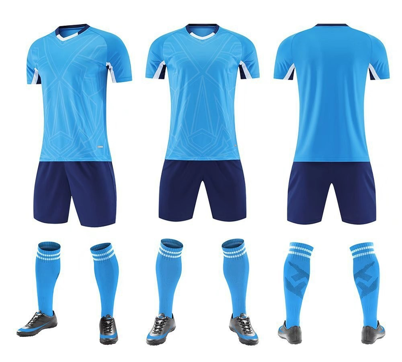Conjunto de fútbol para hombres y niños, camiseta transpirable de manga corta, equipo de entrenamiento de competición para adultos, verano 2022_voghion.com