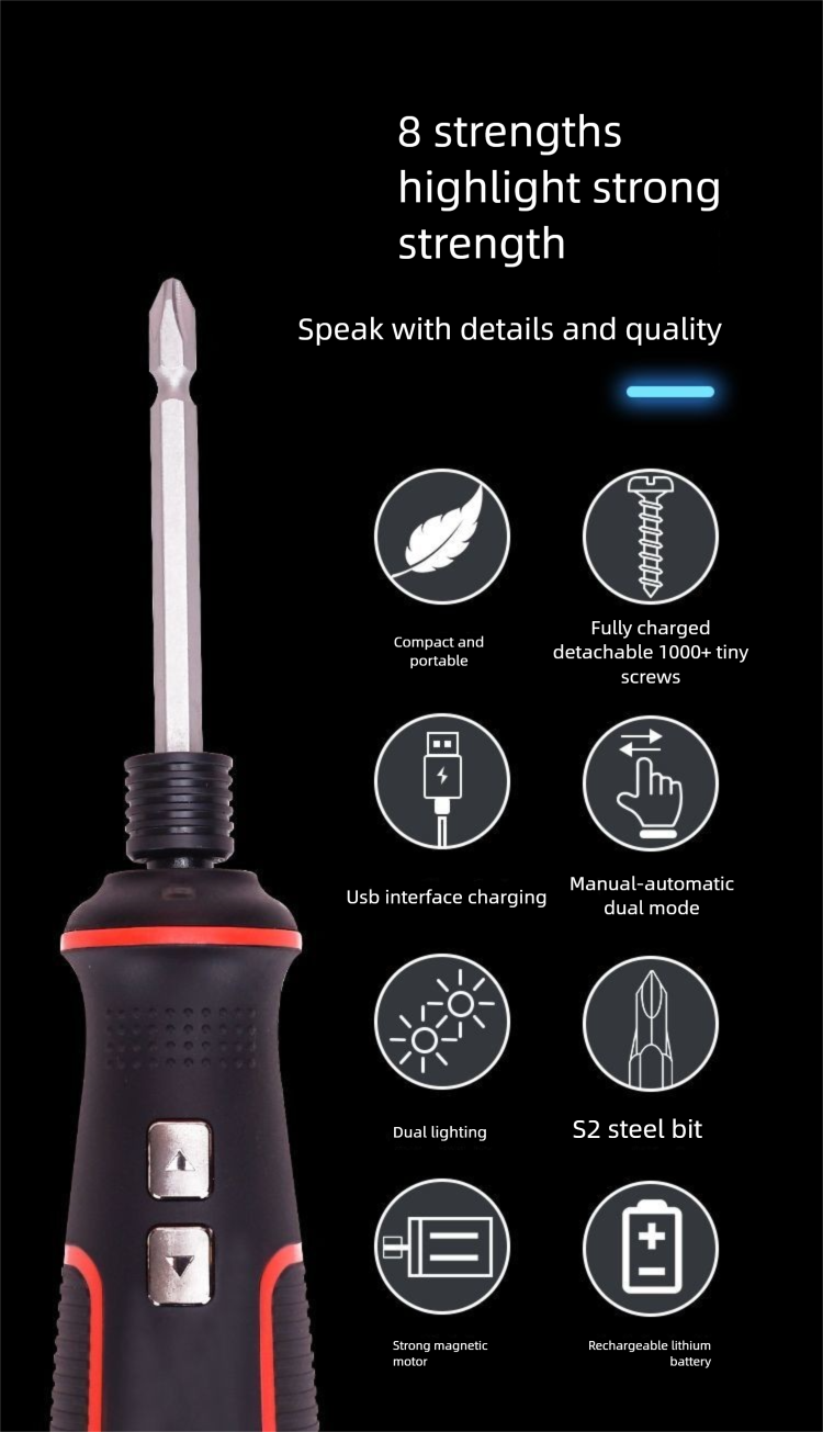 35-in-1 Rechargeable Household Electric Drill Mini Multi-Function Screwdriver Set Tool_voghion.com