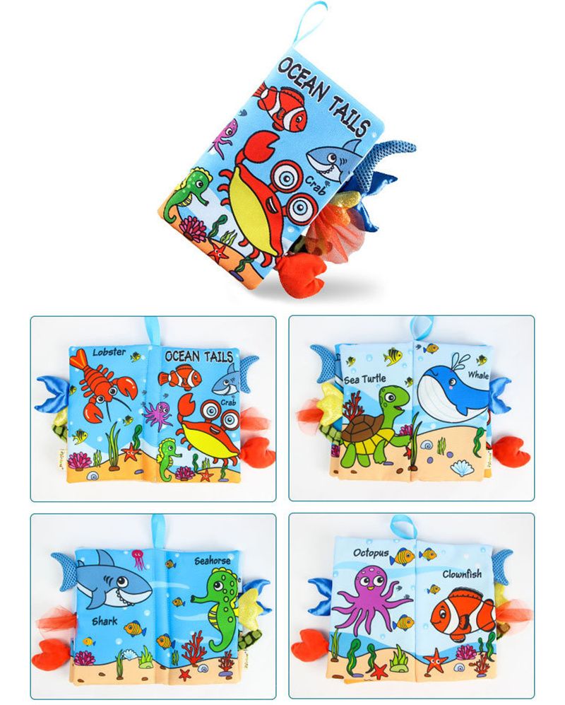 Juguetes sensoriales para recién nacidos, libros educativos para bebés, juguetes para cuna, juguetes para bebés en blanco y negro, libros de tela con animales, juguetes para bebés de 0 a 12 meses_voghion.com
