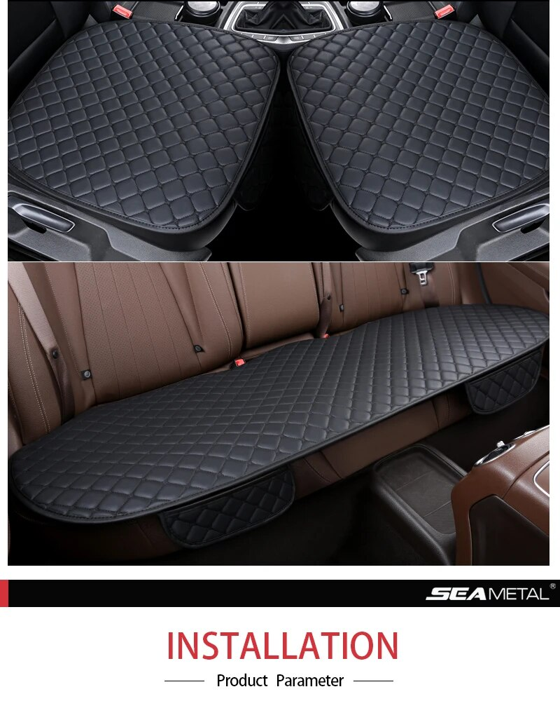 Universal Set Premuin Ledersitzbezüge Autositze Kissen Pad Matten Stühle Abdeckung Schutz Autozubehör_voghion.com