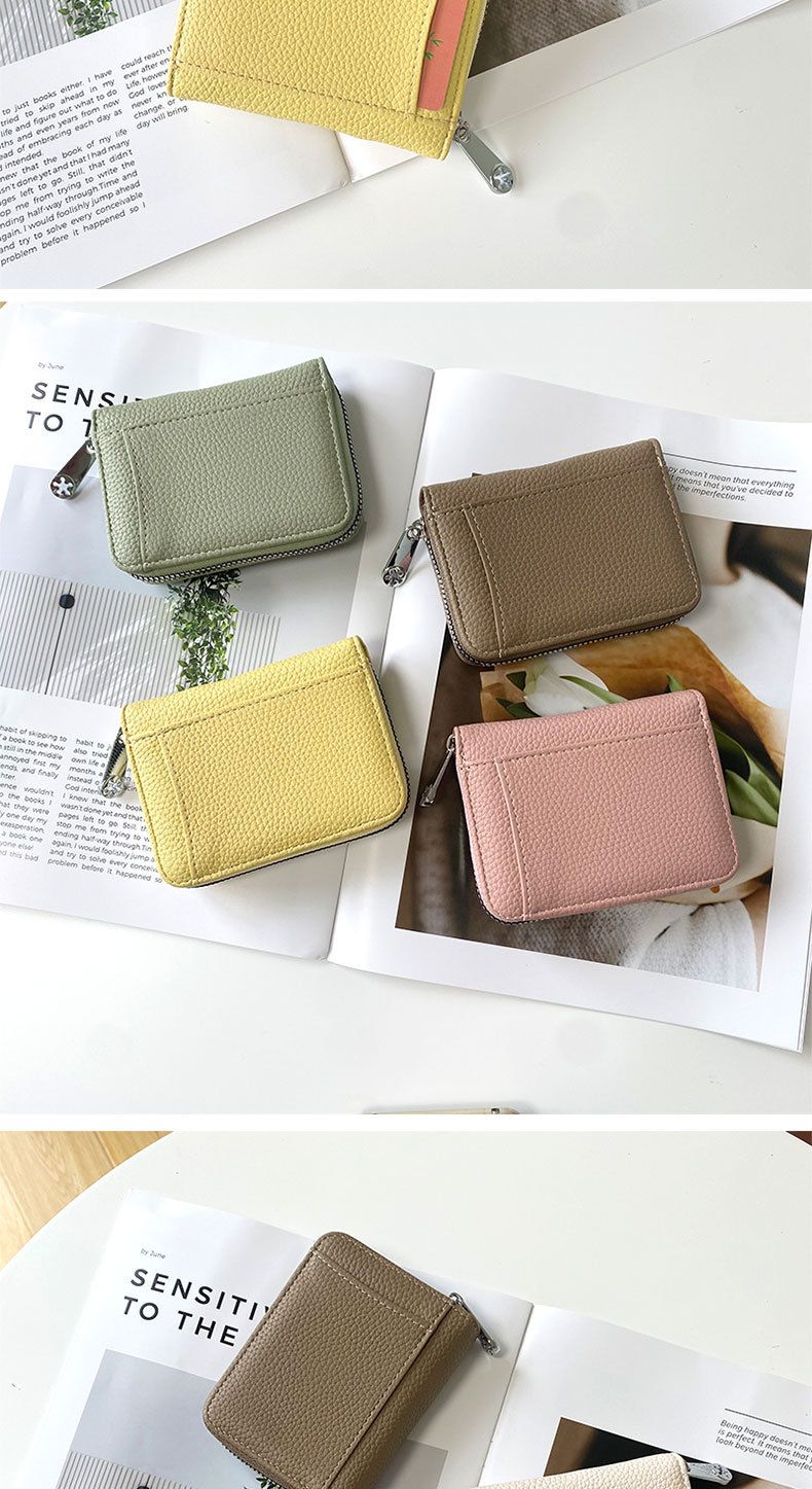 Coin Purses & Holders Accordion Card Holder Large Capacity Multi Card Holder Coin Coin Bag Simple Zipper Wallet Female_voghion.com