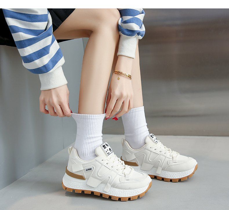 Spring style Forrest Gump for women 2024 new thick soled breathable small white versatile casual sports shoes_voghion.com