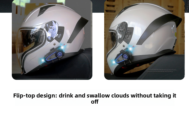 Cool Ride Double Lens Motorcycle Full Drinkable Water 3C Certification Lightweight Four Seasons Ghost Face Helmet With_voghion.com