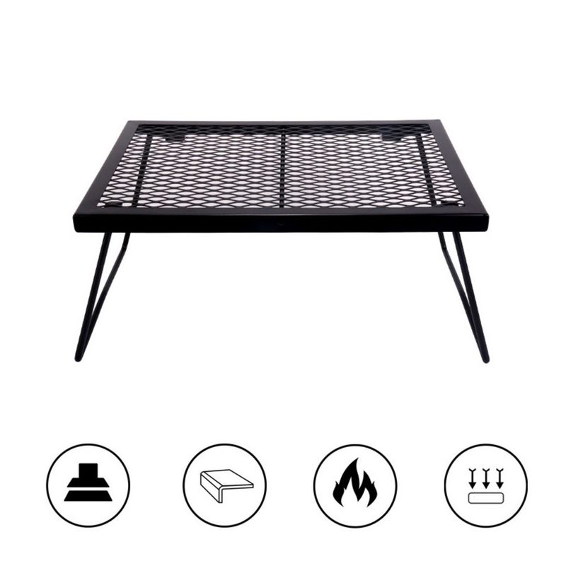Foldable Camping Table - Portable Mesh Top Outdoor Side Table | Lightweight Aluminum Frame For Picnic/BBQ/Tent_voghion.com