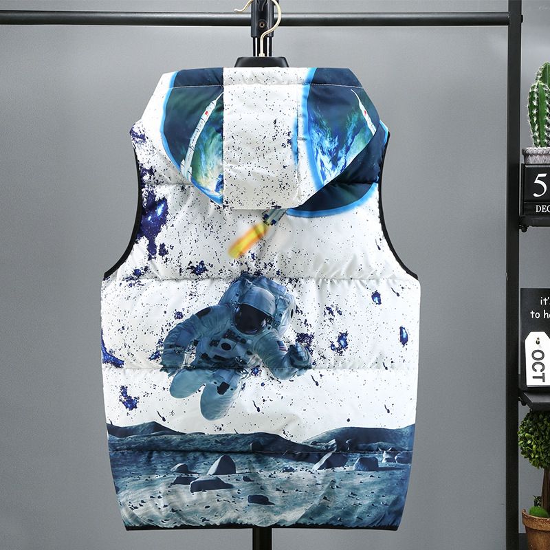 Men's Clothing Vest Men's Autumn And Winter Thickened Down Cotton Winter Waistcoat Jacket Youth Version Handsome Double-sided Vest Shoulder Vest_voghion.com