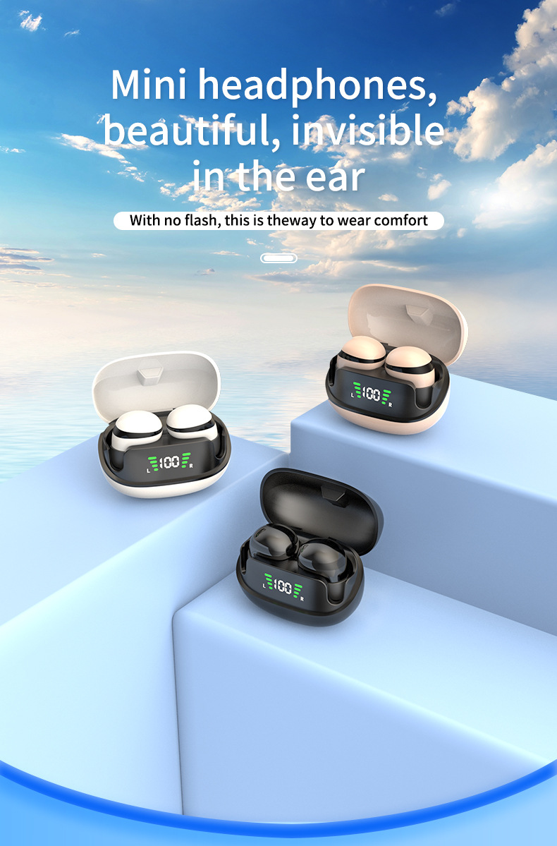 Mini13 privates Modell unsichtbares ultra-mini kabelloses Bluetooth-Headset im Ohr versteckt echtes kabelloses ultralanges Akkuleben_voghion.com