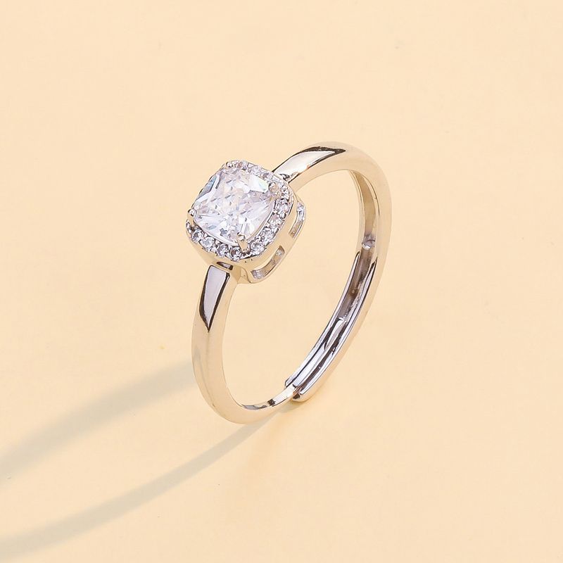 Prsten Ženski sterling srebrni moissanite Otvoreni prsten Niche Design Personality Jednostavan modni temperamentni prsten_voghion.com