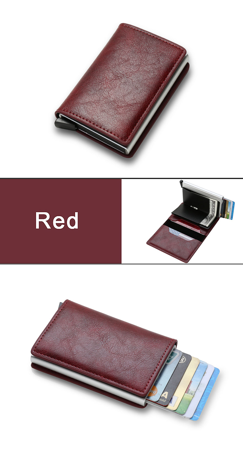 RFID-Kreditkartenetui, Herren-Geldbörsen, Bankkarteninhaber-Hülle, kleines Leder, schlank, dünn, magische Mini-Smart-Minimalist-Geldbörse 2023_voghion.com