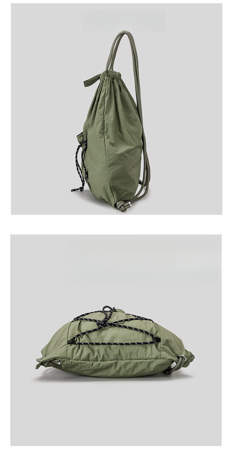 Large Capacity Lightweight Nylon Drawstring Men's Women's, High Quality Middle School And High School Hiking Small Backpack 2025 Spring And Summer New_voghion.com