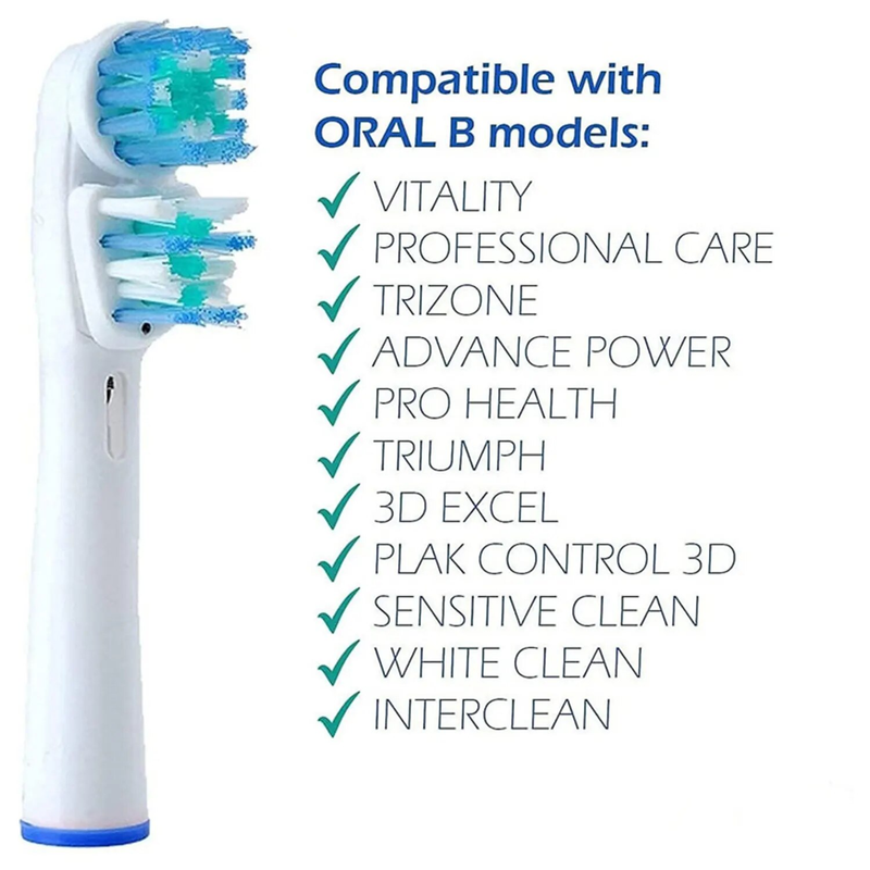 4/8/16 capete de periuță de dinți de schimb compatibile cu Oral-B Braun Double Clean, pentru Oral-B Pro, 1000, 8000, 9000, adulți, Vitality._voghion.com