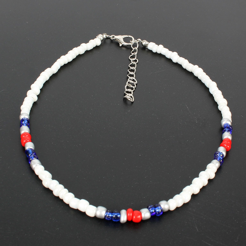 Jewelry Fashion Thread Short Rice Bead Bohemian Colored Neckland Necklace Accessories 12080-6_voghion.com