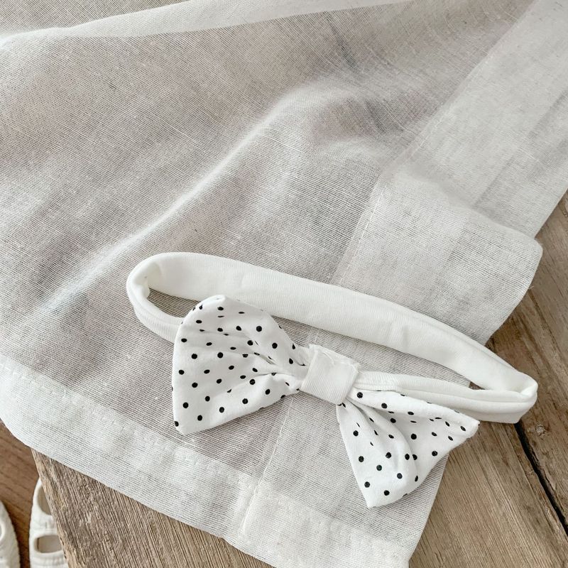 Instagram summer and children's girl baby small round dot printed vest, sleeveless triangle jumpsuit, crawling suit_voghion.com