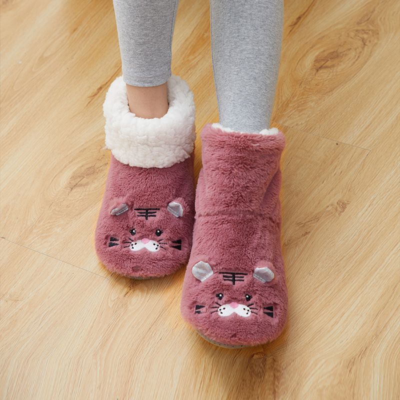 Unschlagbare Qualität russische Schuhe, rutschfeste Hausschuhe mit weicher Sohle, Socken, Herbst/Winter mit zusätzlichem Samt und Verdickung_voghion.com