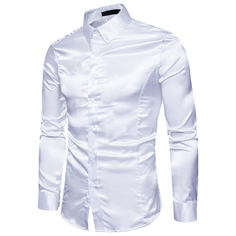 Chemise à manches longues pour hommes, nouvelle collection automne 2024, taille européenne, décontractée, mode, visage brillant_voghion.com